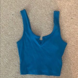 Bright blue tank top